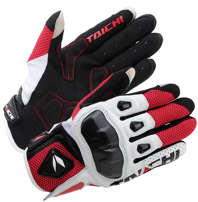 Freies RS-TAICHI RST411 5 farbe motorrad handschuhe Sommer Gittergewebe handschuhe größe: s M L XL XXL: Weiß / M
