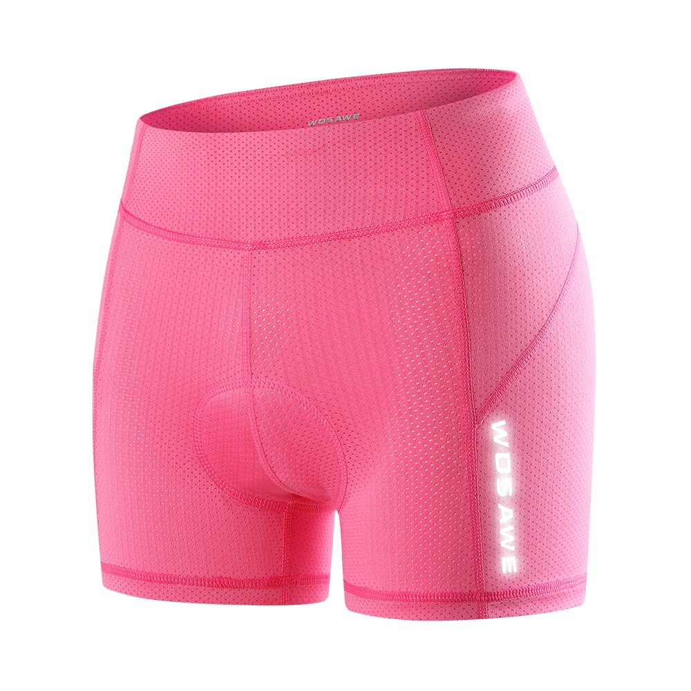 WOSAWE pantaloncini da bici da donna intimo da ciclismo 3D imbottito MTB Mountain Bike pantaloncini da ciclismo Design ergonomico: Pink Shorts / L