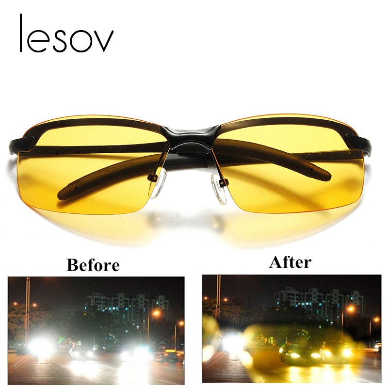 Lesov-gafas polarizadas TAC para hombre, lentes nocturnas antideslumbrantes para conducir, gafas de día y noche, gafas UV para ciclismo