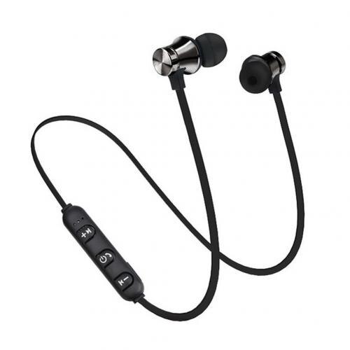 Waterdichte oordopjes met microfoon  xt11 magnetische adsorptie draadloze bluetooth in-ear oordopjes sporthoofdtelefoon: Zwart