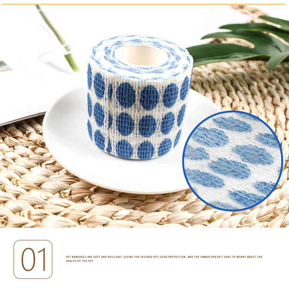 Pet Self Adhesive Tape Dog Cat Elastic Bandage Tape Breathable Sports First Aid Cute Pet Care Accessories Supplies