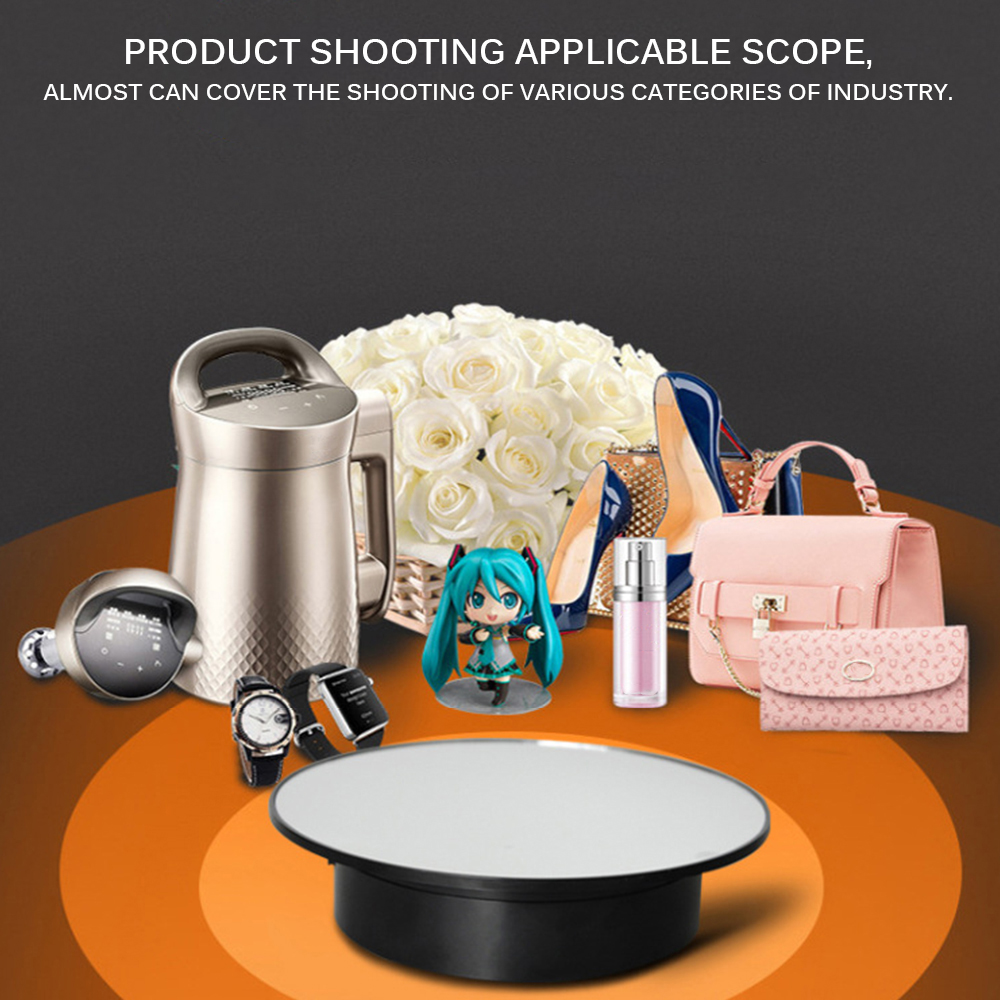 Mesa giratoria eléctrica de 360 grados soporte giratorio para fotografía vídeo