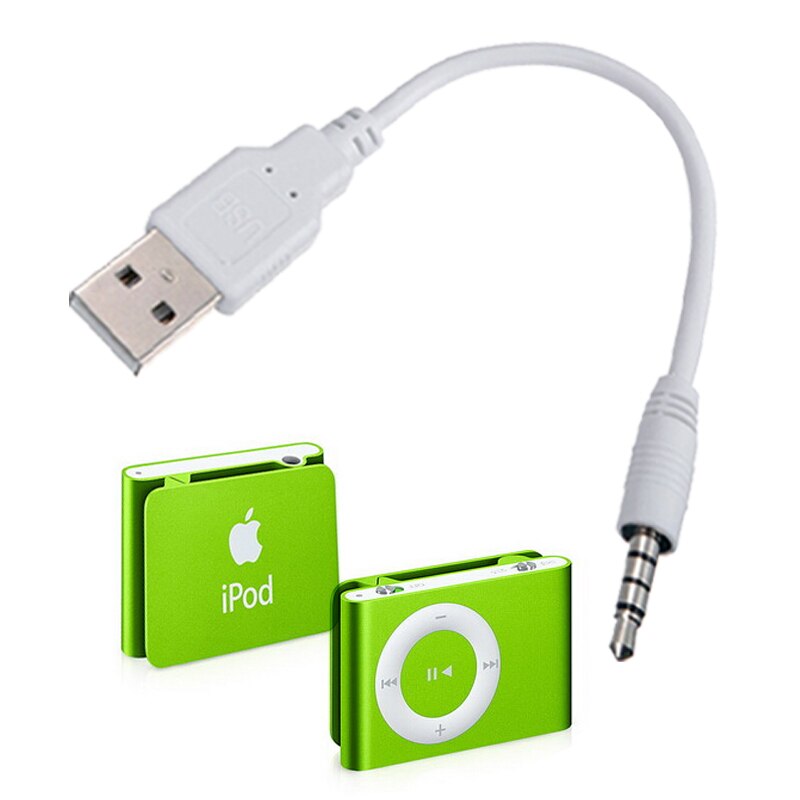 3,5 jack zu USB ladekabel Adapter für Apple ipod shuffle... MP3/MP4 Player usb2.0 ladegerät SYNC Datenkabel