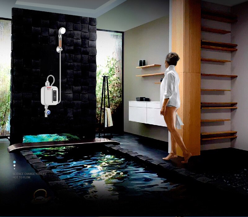 Elektryczna grzałka robić wody bezzbiornikowa bateria kuchenna z kranu mini natychmiastowy prysznic ogrzewanie ciepłej wody wyświetlacz LCD o stałej temperaturze