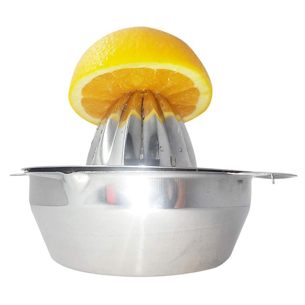 Stainless Steel Citrus Juicer + Strainer Hand Squeezer Press Tool for Lemon Lime Orange Fruit