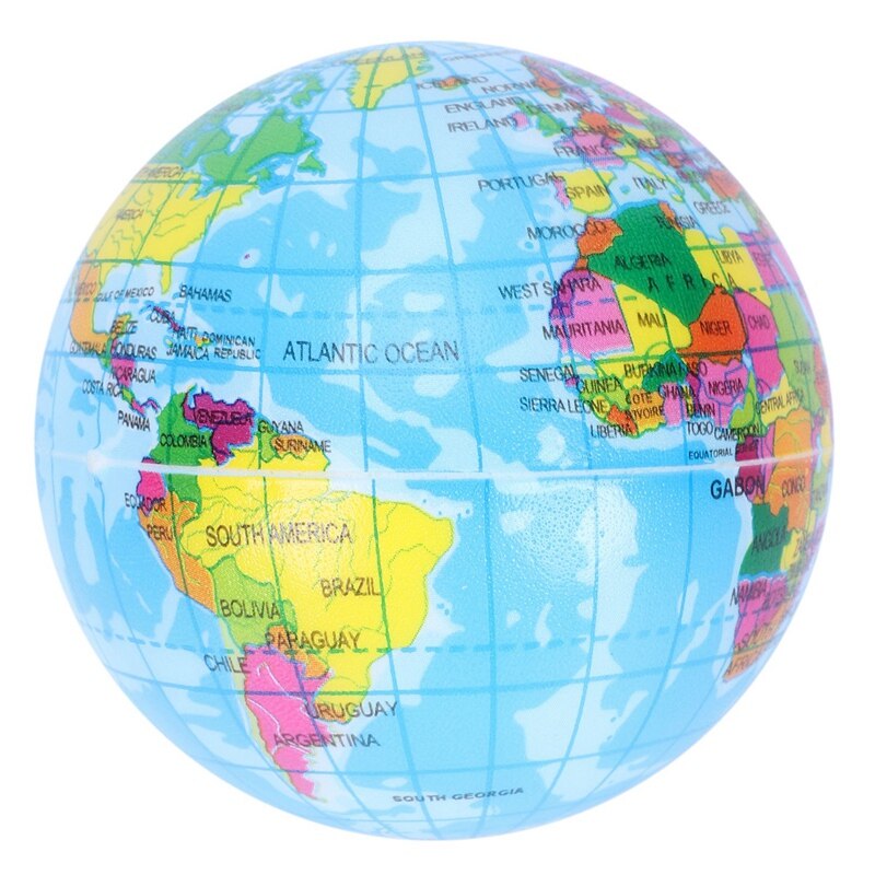 Mini earth globe ball Foam anti-stress ball