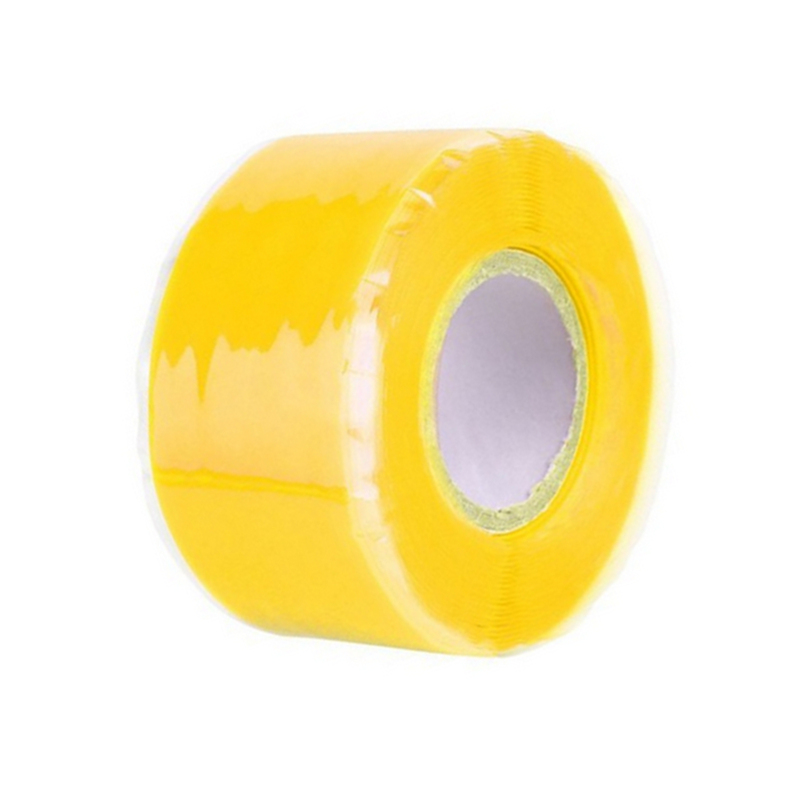 1.5M/ Waterproof Super Strong Duct Tape Silicone Rubber Fix Fiber Water Pipeline Scotch Pipe Repair Tape Adhesive Tape: Yellow / 3M
