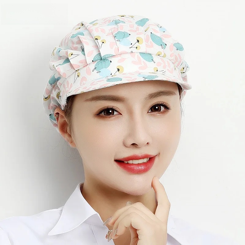 Damen-Kochmütze für sterben Küche, ölbeständig, rauchfrei, zum Kochen, kochendes Öl, spritzwassergeschützt, Heimarbeitskappe, Fabrik-Staubschutz: Beige