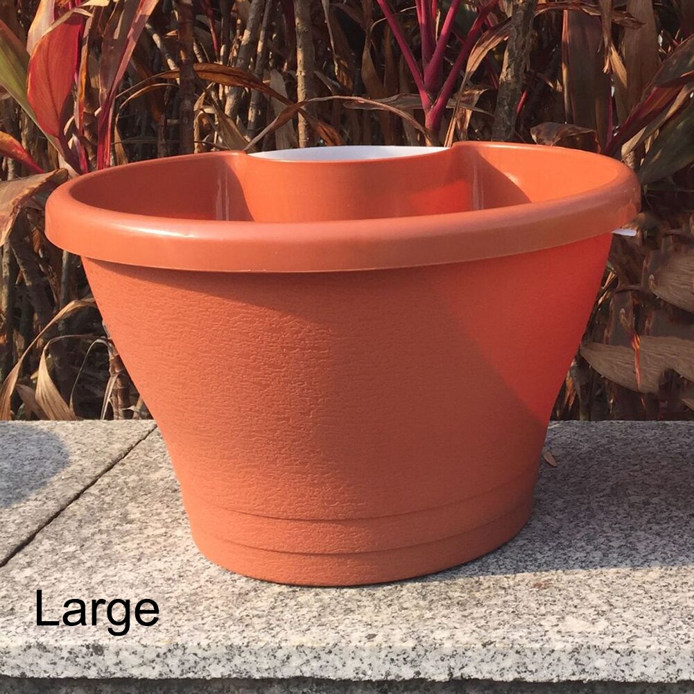 sospeso fioriera Vaso di Fiori per Balcone pluviale di Scarico Tubo Pluviale Titolare Vaso di fiori Vivaio Vasi Da Giardino di Casa Forniture: marrone / S