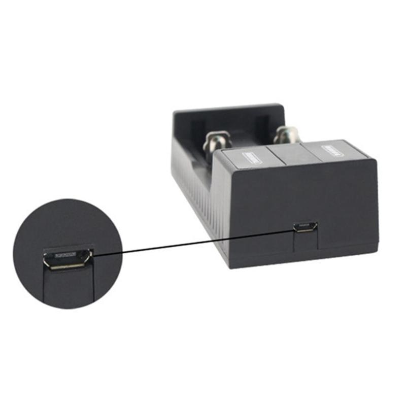 2- spor smart batterilader med usb kabel litium batterilader for 18650 26650 14500 10400 3.7v 4.2v li-ion batteri