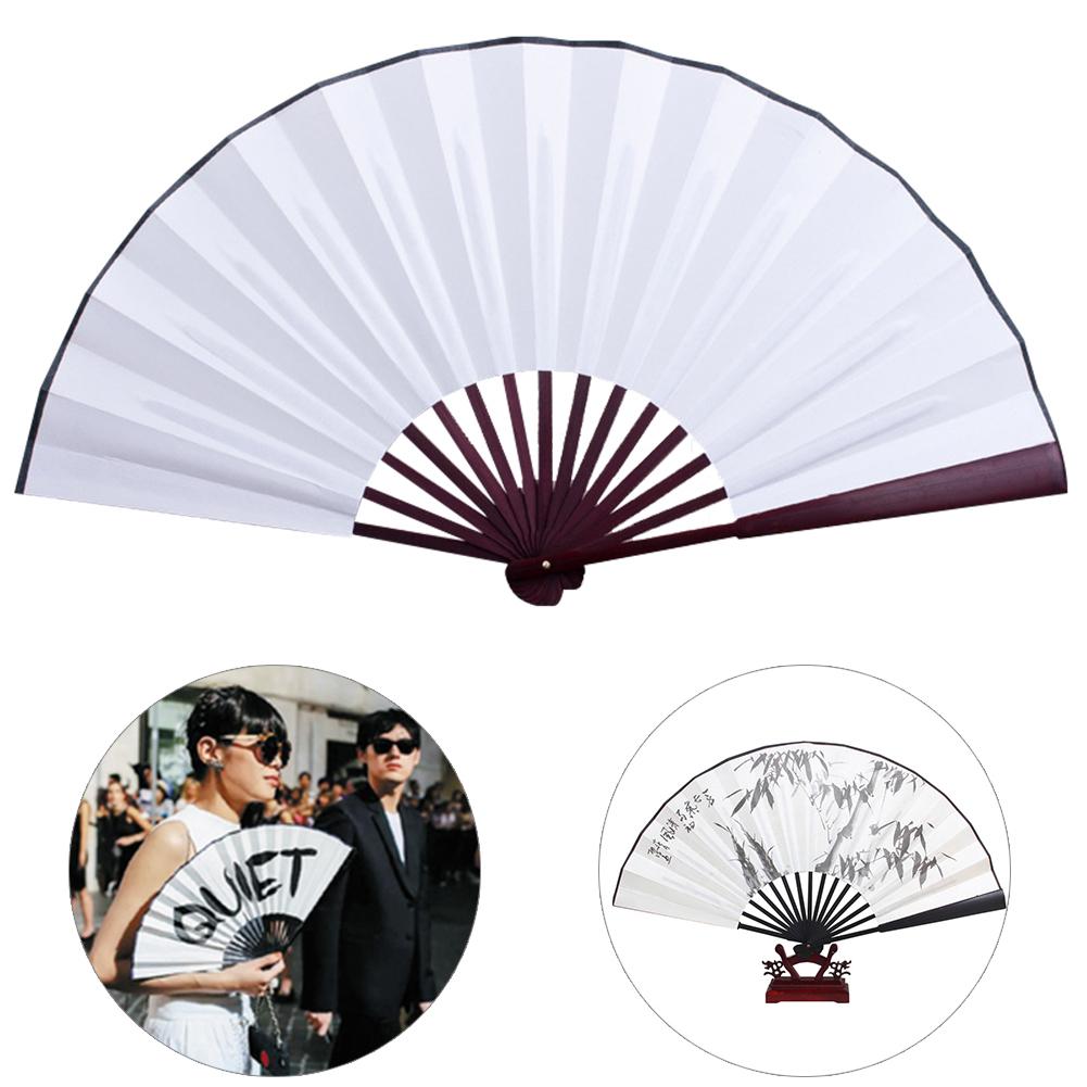 Abanicos plegables de tela de seda de 8 /10 pulgadas para fiestas de baile y bodas, ventilador de mano plegable de seda de plástico, de seguidor de mano de Color sólido para verano