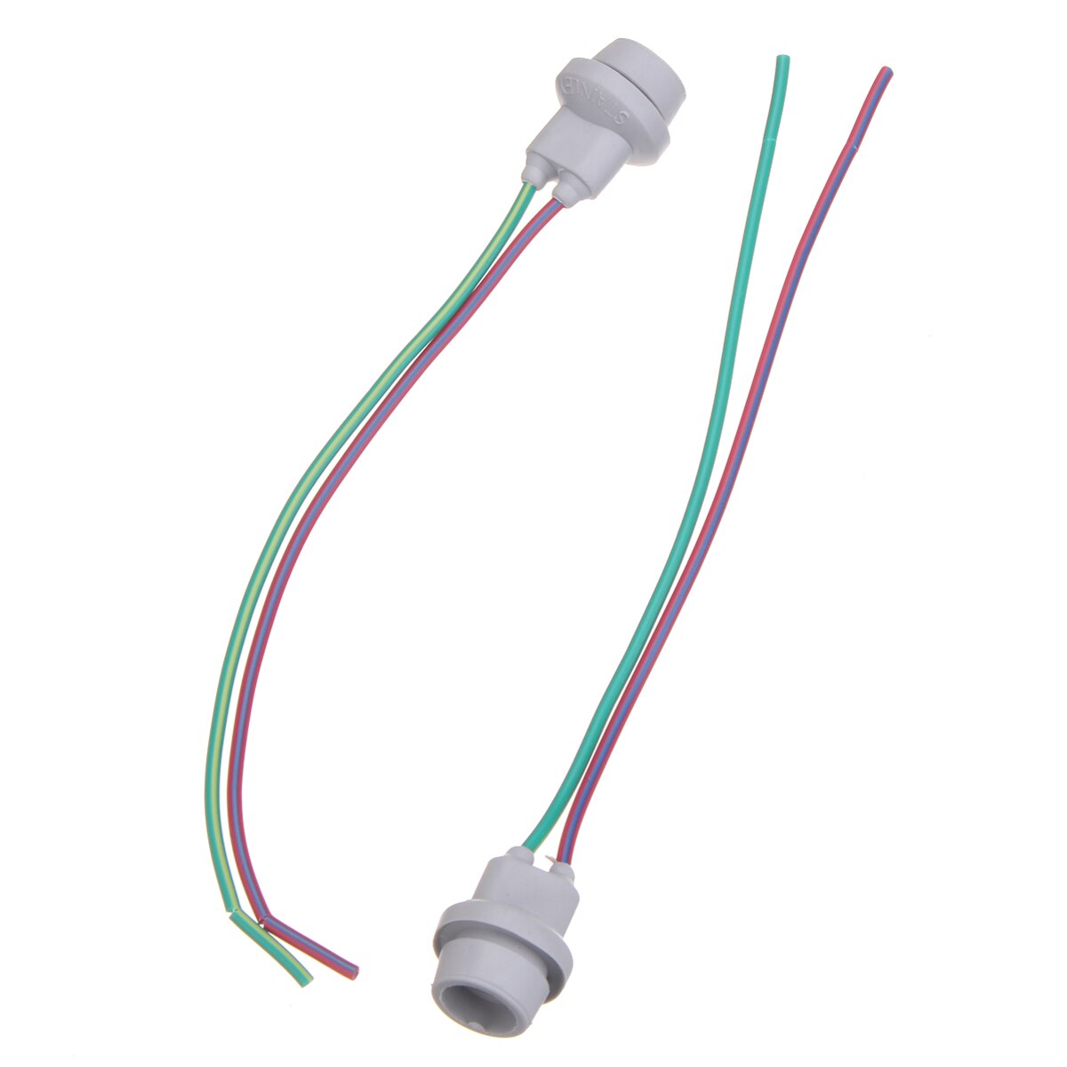 2x T10 W5W Bilhållare Bas Värmebeständigt Gummiuttag med Kabel Parkeringsljus Kontakt