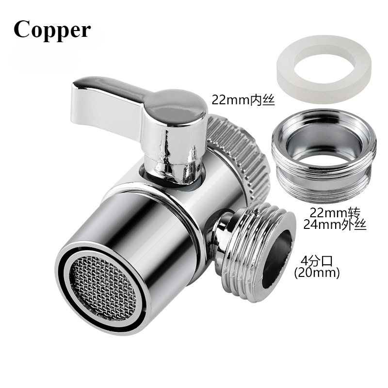 Universele Kraan Adapter Splitter Omschakelklep Waterkraan Connector voor Aanrecht Douche Badkamer Wc Accessoires: Rood
