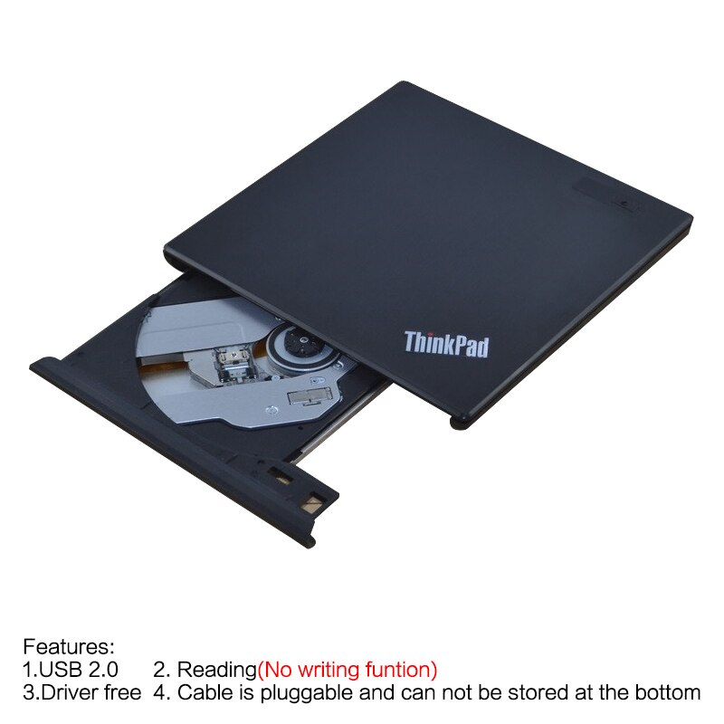Lenovo ThinkPad Universal USB 3.0 External Optical Drive High Speed Silent CD DVD RW Record Burner For Laptop Desktop Player: C
