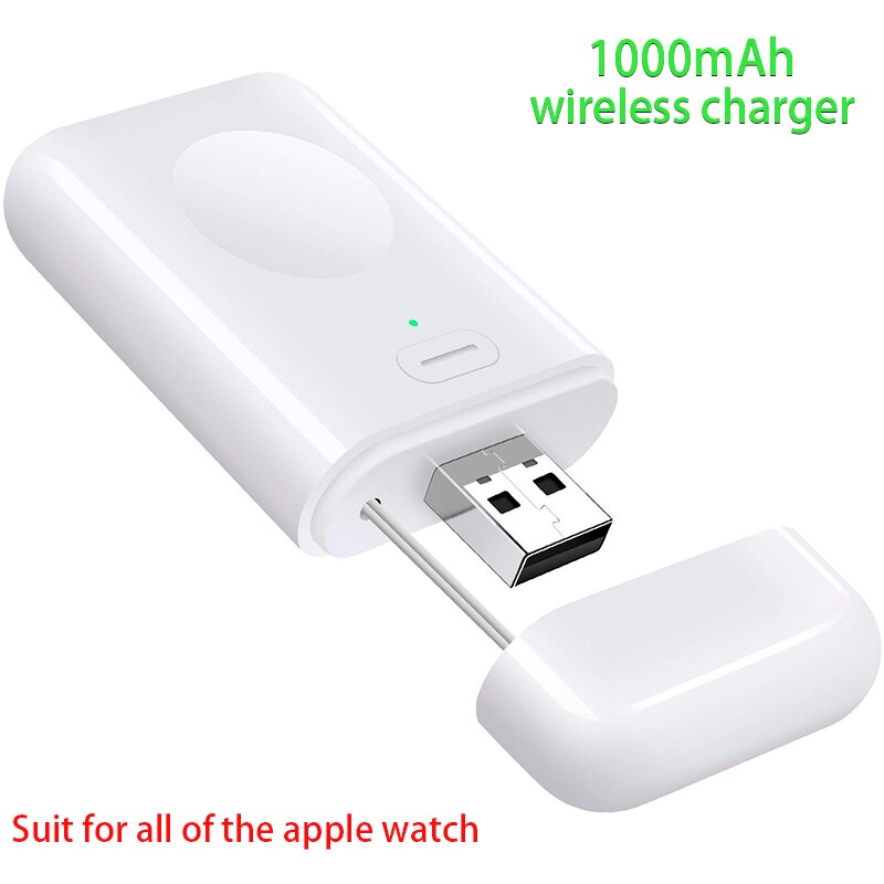 【Upgraded】For Apple Watch Wireless Charger, Portable Magnetic iWatch Charger for Travel Outdoor, for Apple Watch Series 12345: with 1000mAh