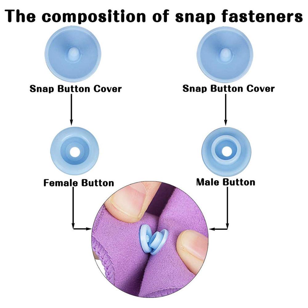 360 Sets T5 Plastic Snap Button with Snaps Pliers Tool Kit &amp; Organizer Containers,Easy Replacing Snaps,DIY Family Tailor