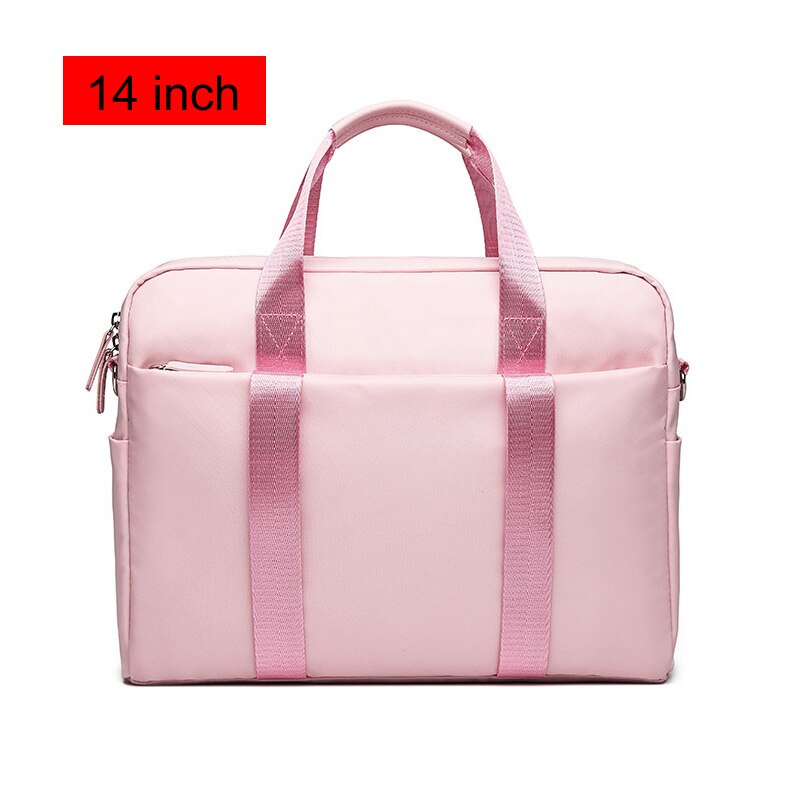 Laptop Bag 13.3 14 15.6 Inch Waterproof Briefcase for Macbook Air Pro Office Computer Shoulder Handbag Large Business Bags XA61C: 14in PinkB