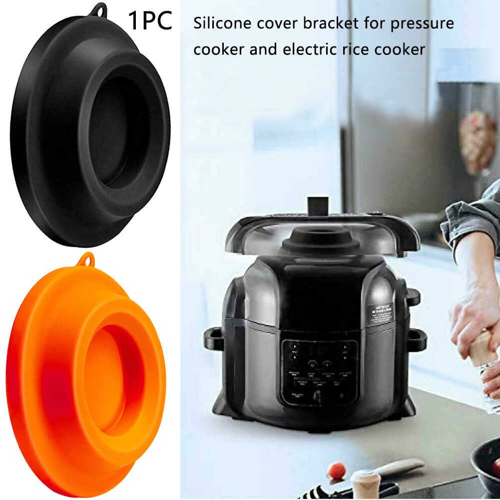 Silicone Lid Stand Kitchen Accessories Hanging Hole Holder Space Saving Cover Bracket Pressure Cooker Air Fryer For Ninja Foodi