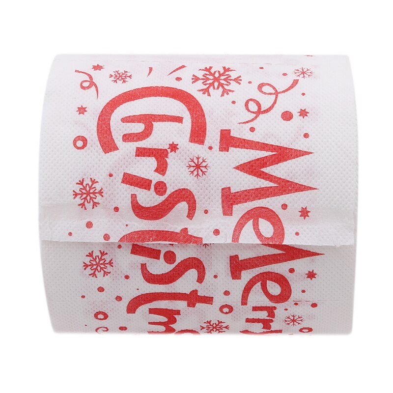 1 Roll Santa Claus Printed Merry Christmas Toilet Paper Tissue Table Room Decor Christmas Party Ornament DIY Craft Paper