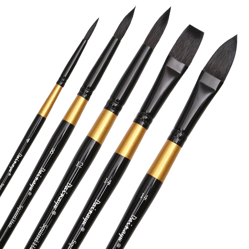 Dainayw pintura acuarela cepillos pelo ardilla artista pintura RP Gouache acuarelas tintas 5 uds