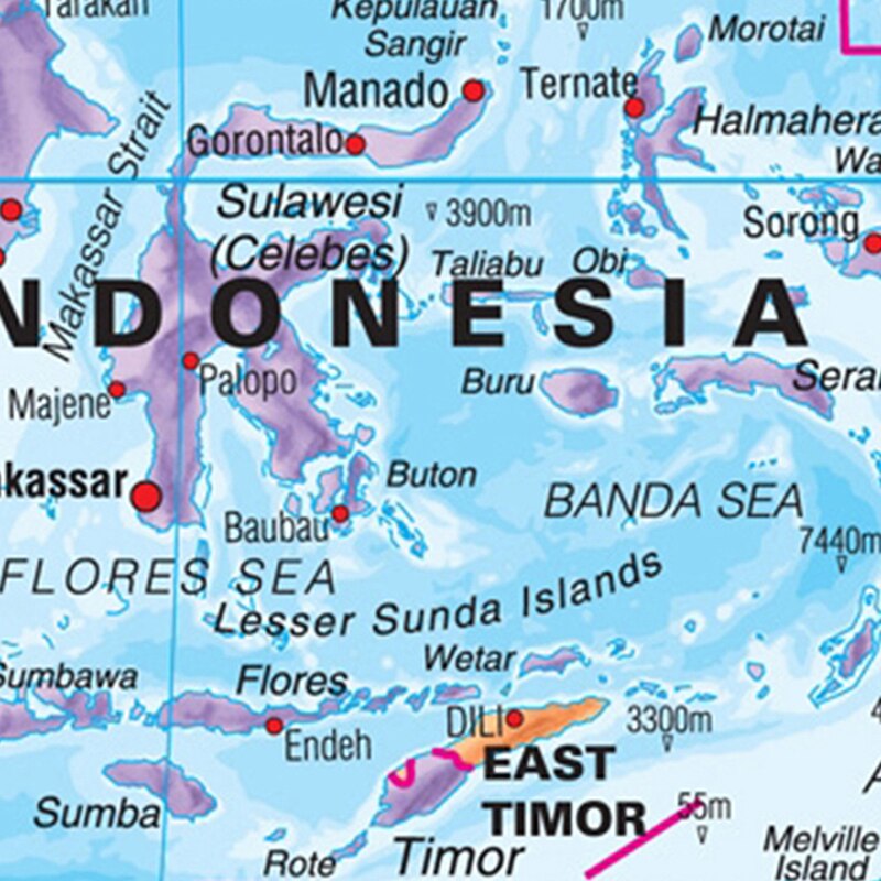 The Regular World Map Non-woven Canvas Painting Wall Art Poster and Prints Modern Artwork Living Room Home Decoration 75*50cm