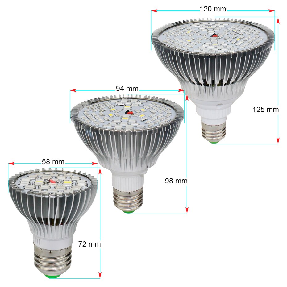 Groeiende Lampen AC85-265V Volledige Spectrum Led Grow Light E27 10W 30W 50W 80W Led Groei Phytolamp voor Hydrocultuur Bloemen Planten