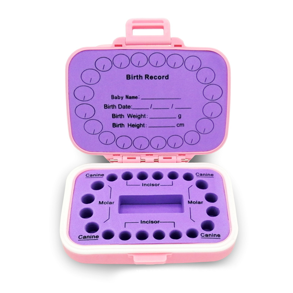 Baby Teeth Keepsake Box PP Tooth Fairy Boxes Kids Tooth Storage Holder Organizer Cute Children Tooth Fetal Hair Container