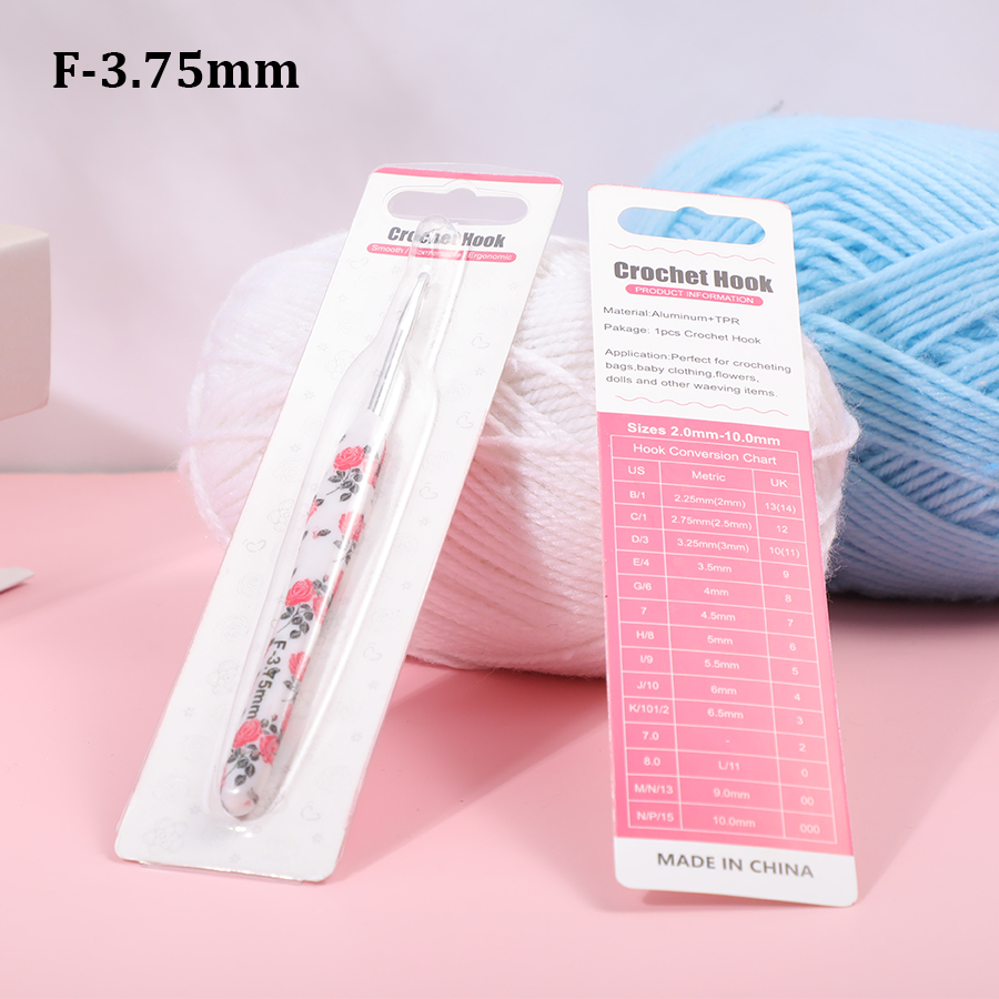 1 pièces/2.25-10.0mm Rose Crochet crochets poignée en caoutchouc aiguilles à Crochet pour débutants et tricot fil de Crochet bricolage artisanat au Crochet: Gris clair