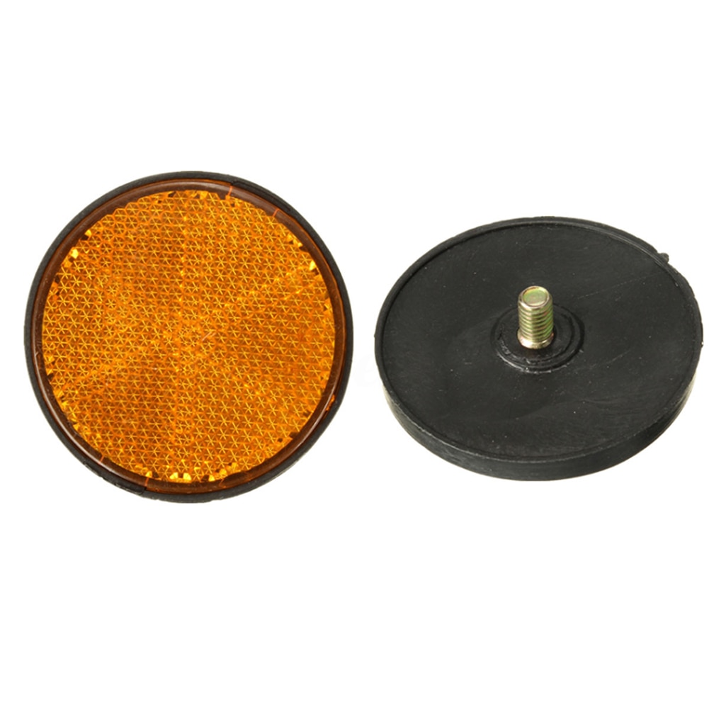 2X2Inch Ronde Oranje Reflectoren Universele Voor Motorfietsen Atv Bikes Dirt Bikes