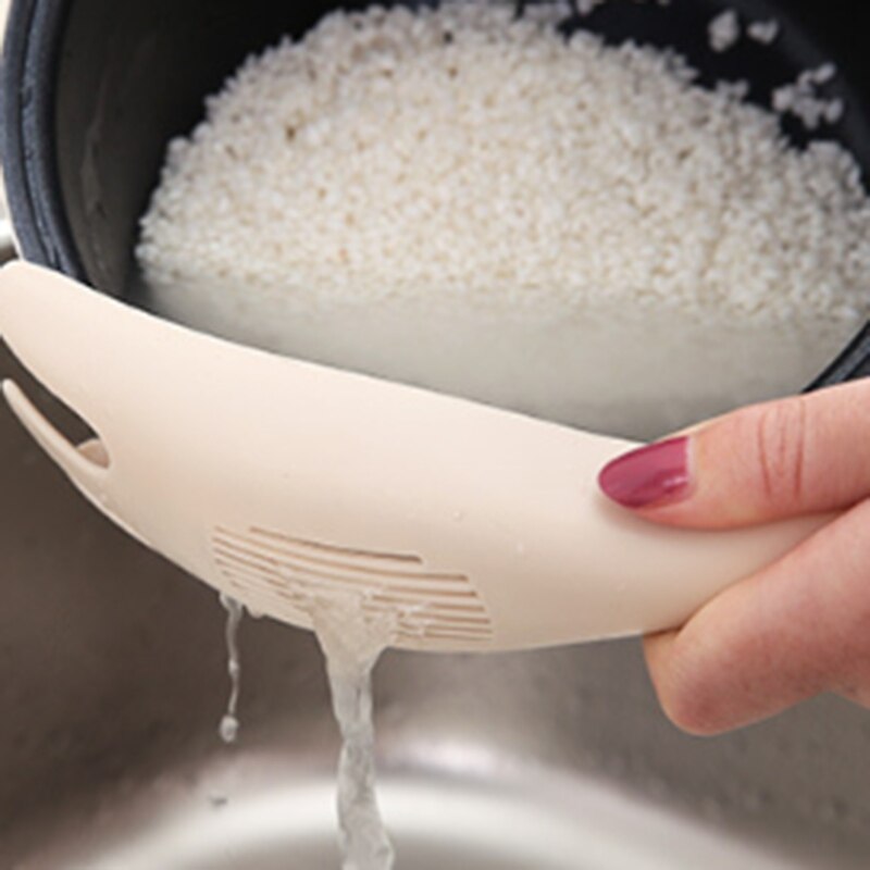 2 stk multifunktion ris vaskemaskine hjem køkken køkken ris scoop artefakt gør ikke ondt håndvask ris gadget draine