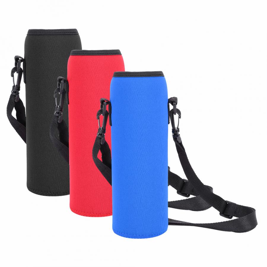 1L Sacchetto Della Bottiglia di Acqua di Campeggio Esterna Escursioni Bollitore Sacchetto Del Sacchetto Supporto Della Bottiglia di Acqua Portatile da Viaggio per Lo Zaino in neoprene Termico