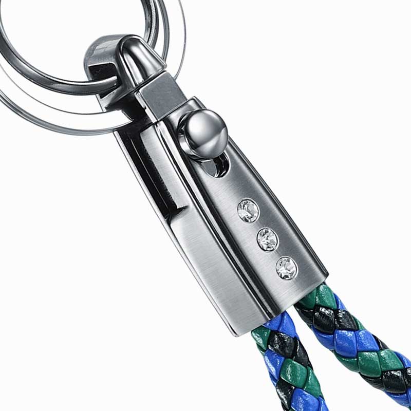 Braided Rope Keychains Men Car Keychain Mens Luxury Leather Key Chain Male Metal Keyring Men’s Car Household Key Rings Unisex