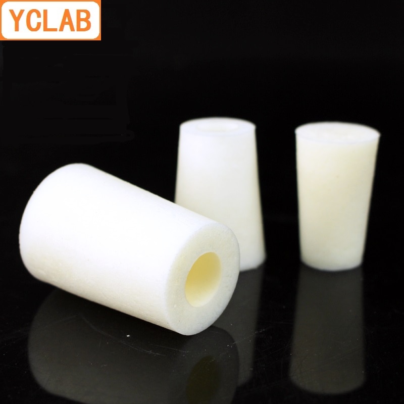 YCLAB Silicone Plug for Test Tube Breathable Silica Gel Stopper Laboratory Chemistry Equipment