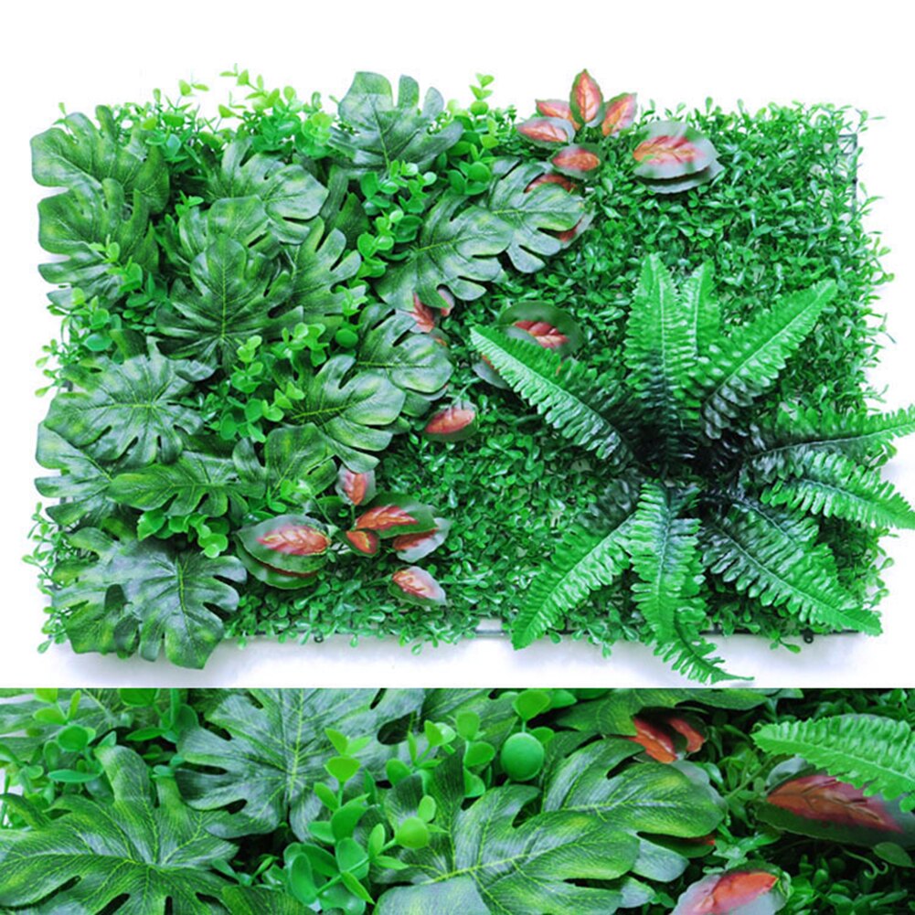 40x60CM Artificial Leaf Hedge Board Plant Hedge Panel Noise Reduction UV Protected Privacy Fence Screen For Garden Backyard