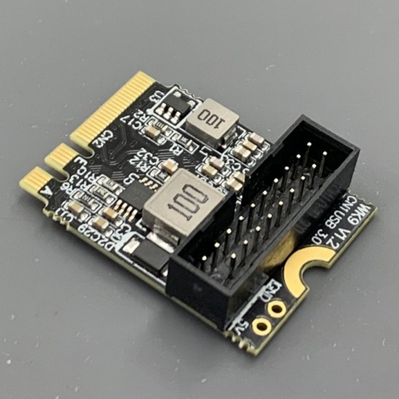 Interfaz ADT M.2 WiFi, llave a USB 3,0, placa base 19P/20P, placa adaptadora de Panel frontal para unidad de estado sólido de red inalámbrica USB