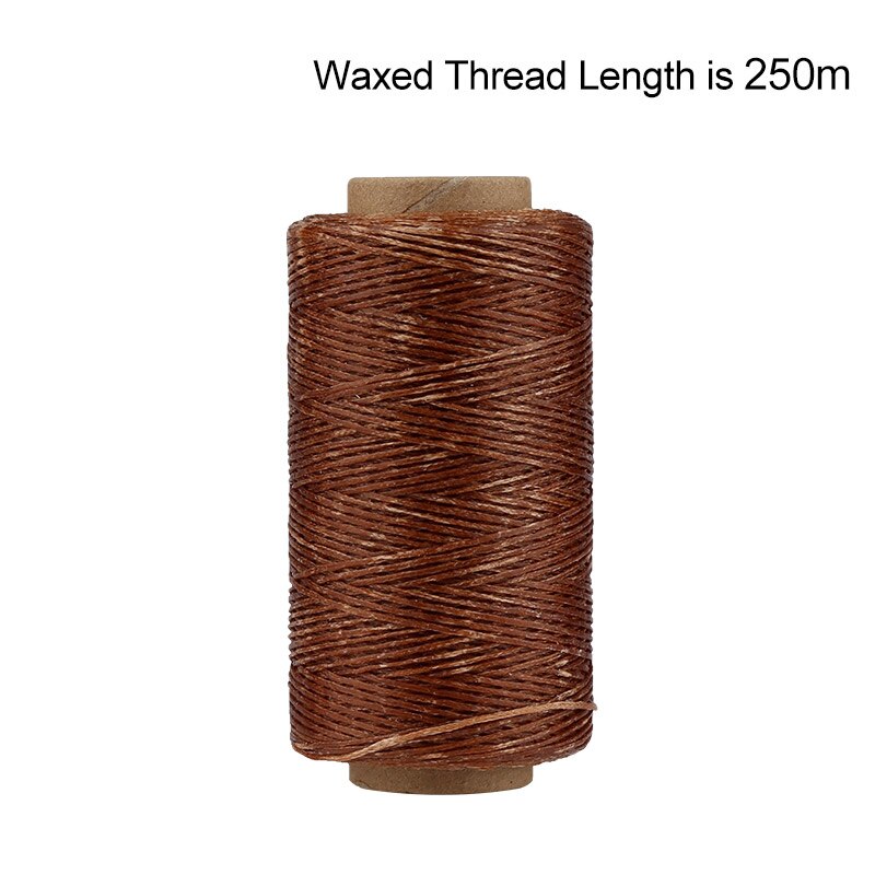 LMDZ 250m Leder Gewachst Faden Leder NäHenne Nähen Nadeln Kupfer Bohren Ahlen Verfolgung Rad Garn Schere für DIY Handwerk: Typ 8