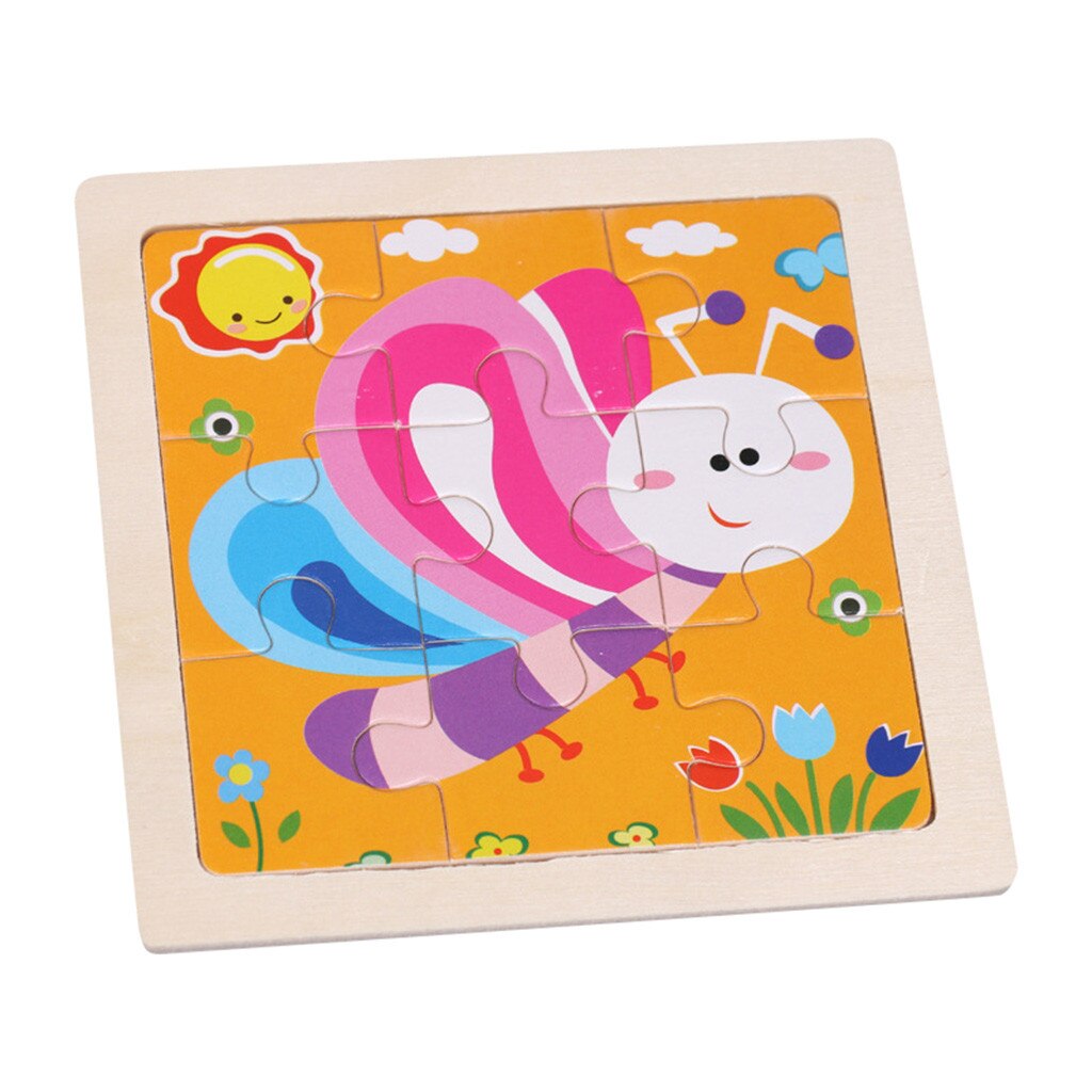 Giocattoli per I Bambini Giocattoli di Legno per Bambini 16 Pezzo di Puzzle Giocattoli di Istruzione E di Apprendimento Puzzle Giochi Giocattoli per Il Capretto Игрушки Для детей # CN20: K