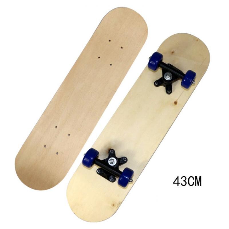 Chinese Esdoorn Skatebooards Diy Skate Booard Decoratie Boards Licht Houten Dubbele Rocker 43-80Cm Kinderen Kids Volwassen Skateboard