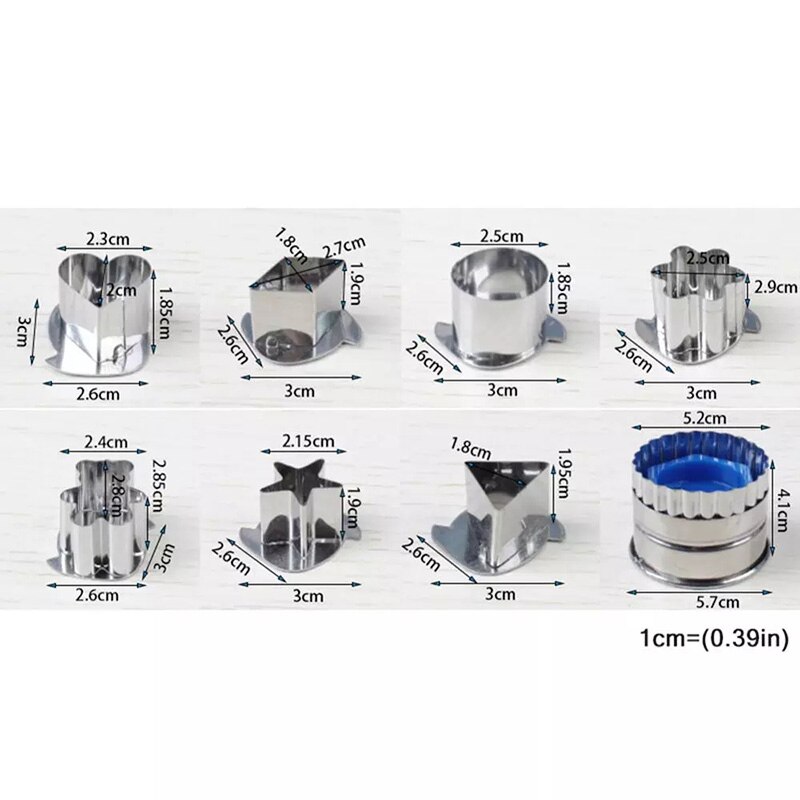 7pcs/set Baking Moulds Cookie Cutters Set DIY Mold Stainless Steel Cookie Biscuit Cutters Eco-Friendly Cake Fondant Mold