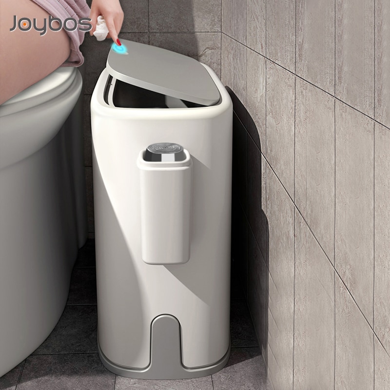 Joybos 10L Bathroom Narrow Trash Can Kitchen Recycling Trash Bins Toilet Garbage Bucket Desk Bin Table Garbage Container