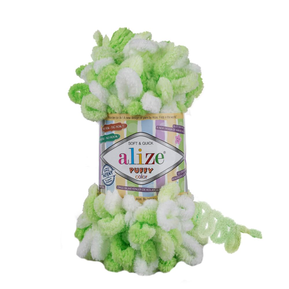 1 stk alize puffy farge garn løkke garn nyhet babygarn mykt og varmt babyteppegarn, fingerstrikk garn 1 nøste 1 x 100 gr-9mt
