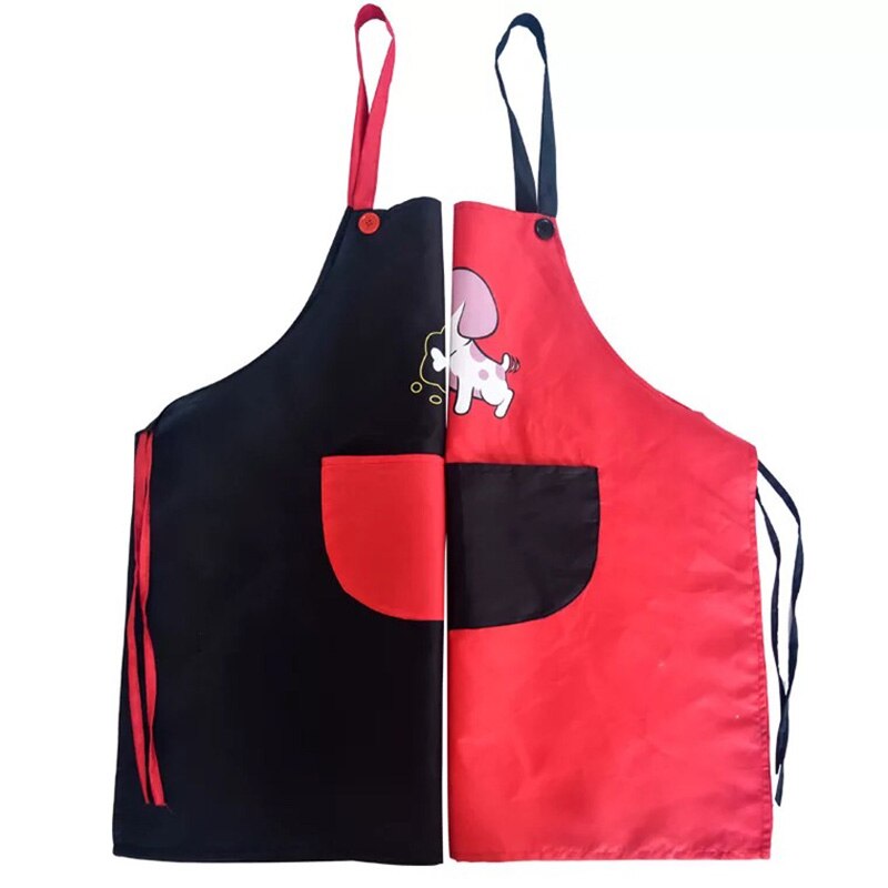 PVC Wasserdichte frauen Schürze Küche Restaurant Kochen Karikatur hund Lätzchen Schürzen 72*68 cm
