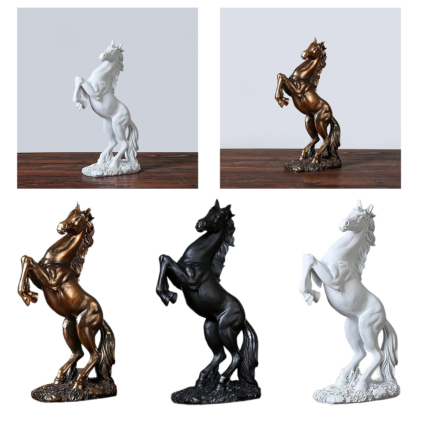Hest statue hjem dekoration skulptur harpiks moderne dekorativ figur galoperende hest skulptur bordplade dekoration