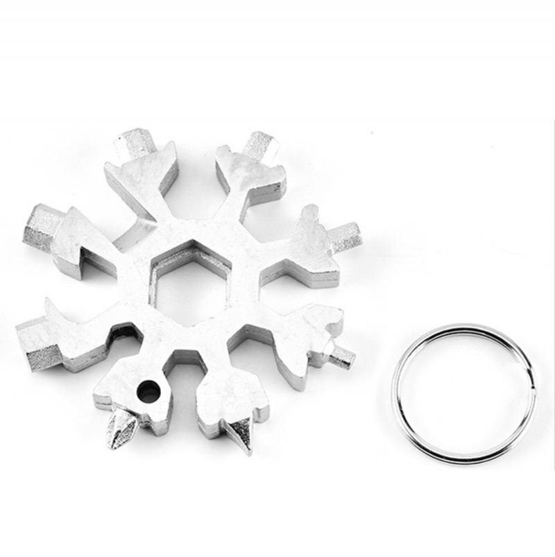 Vendita calda fiocco di neve cacciavite multifunzione multi-strumento gadget in acciaio inossidabile taglierina multi-lama carta cavatappi utensili da cucina