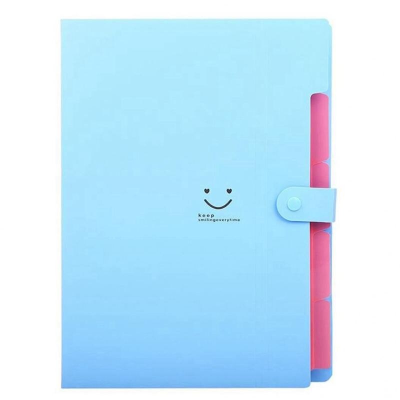 Plastic uitvouwbare ordners accordeon documenten organizer 5- vakken  a4 briefformaat voor school en kantoor