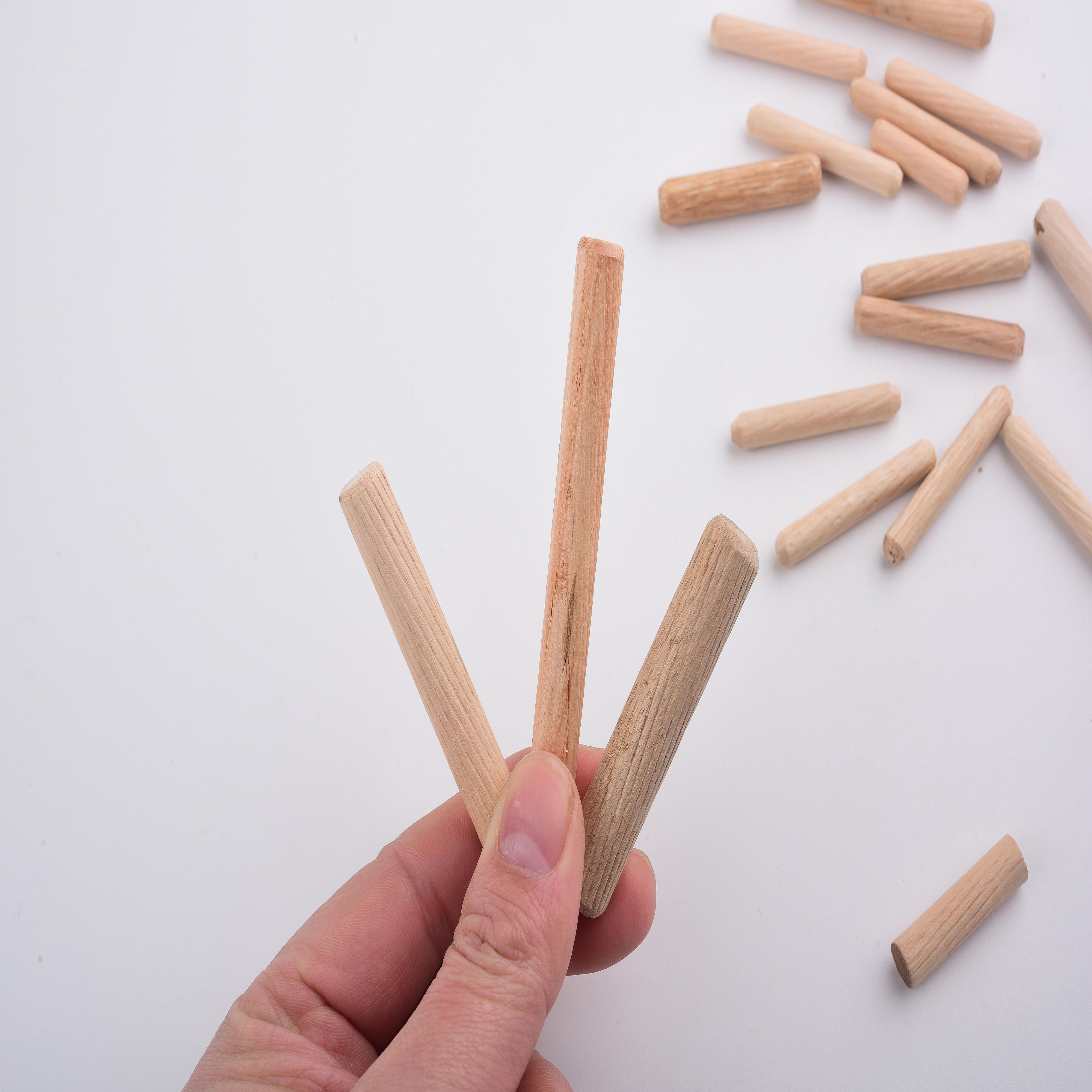 High Dutch Wooden Stick Home Connector Round Wooden Plug Twill Wooden Pin Furniture Connector M6M8M10M12 50pcs