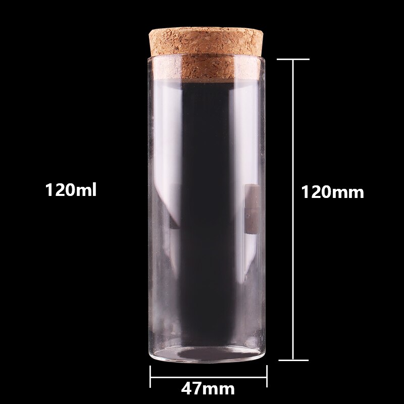 12 sztuk 120 ml rozmiar 47*120mm probówki z korka korek pojemnik na przyprawy słoiki robić magazynowania fiolki DIY rękodzieło