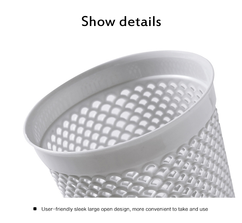 Desktop Pen Holder Office School Storage Case Plastic Pen Box Desk Pencil Organizer White Grey Makeup Brush Storage #30