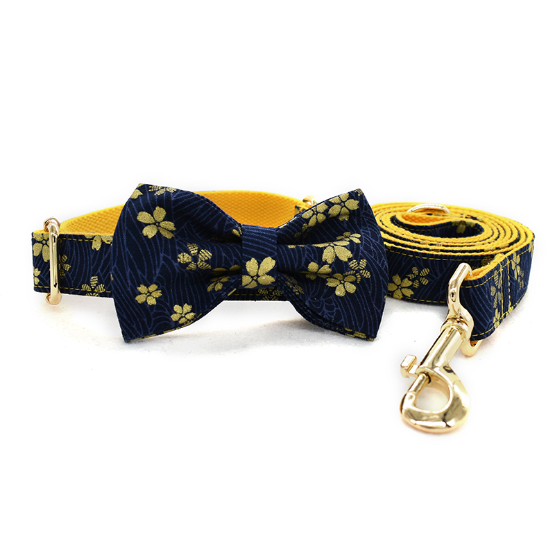 Collier à graver nom et identification du téléphone, nœud pour chien, chiot, boucle en métal, fabricant de collier à fleurs, prix d'usine, 4 tailles