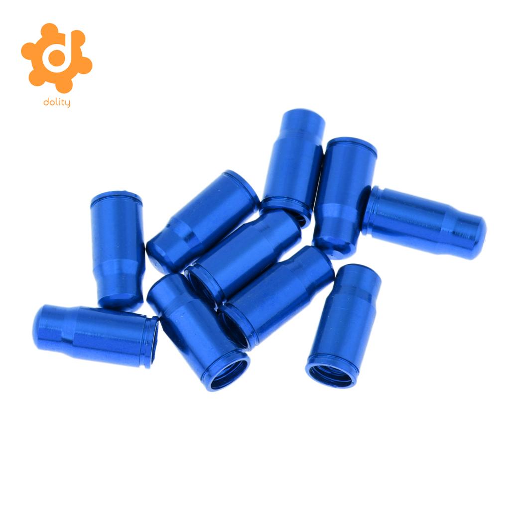 10 Stuks Aluminium Road Mtb Bike Tube Band Fiets Fixie Wiel Fv Franse Air Valve Cap Presta Ventiel dust Covers: Blue